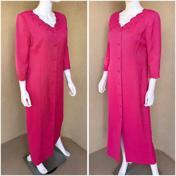 Jackie Kennedy Style 80s does 60s Button Front Dress 10 - Picture 5 of 9